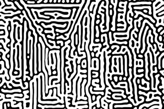 抽象线条涂鸦花纹