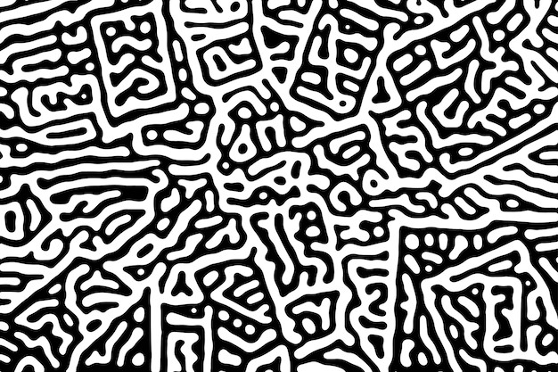 抽象线条涂鸦花纹