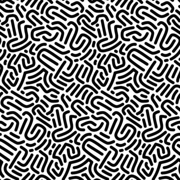 抽象线条涂鸦花纹