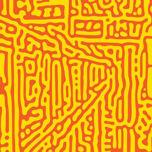 抽象线条涂鸦花纹