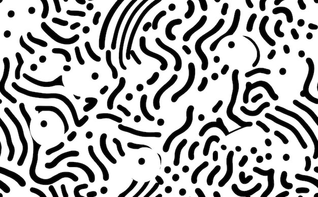 抽象线条涂鸦花纹