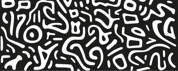 抽象线条涂鸦花纹