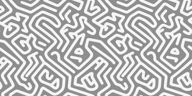 抽象线条涂鸦花纹