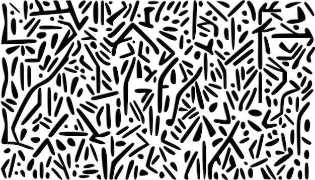 抽象线条涂鸦花纹