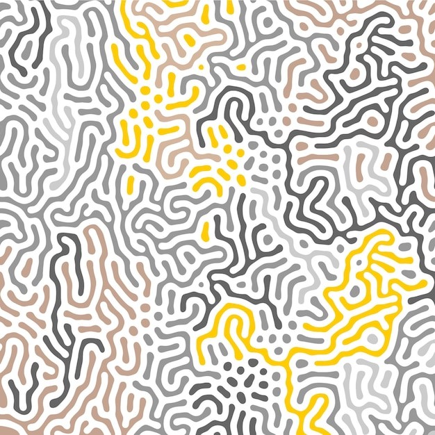 抽象线条涂鸦花纹