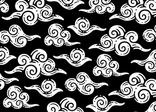 中式祥云花纹图案