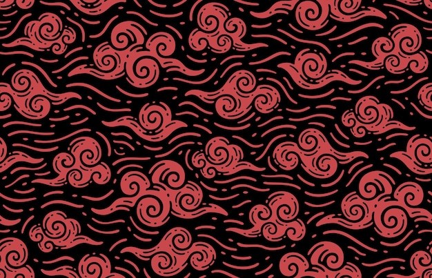 中式祥云花纹图案