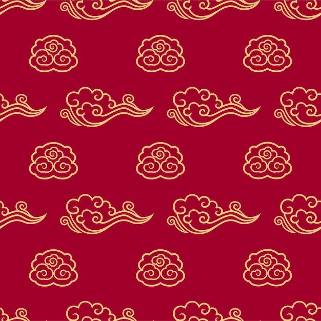 中式祥云花纹图案