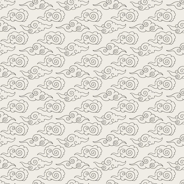 中式祥云花纹图案