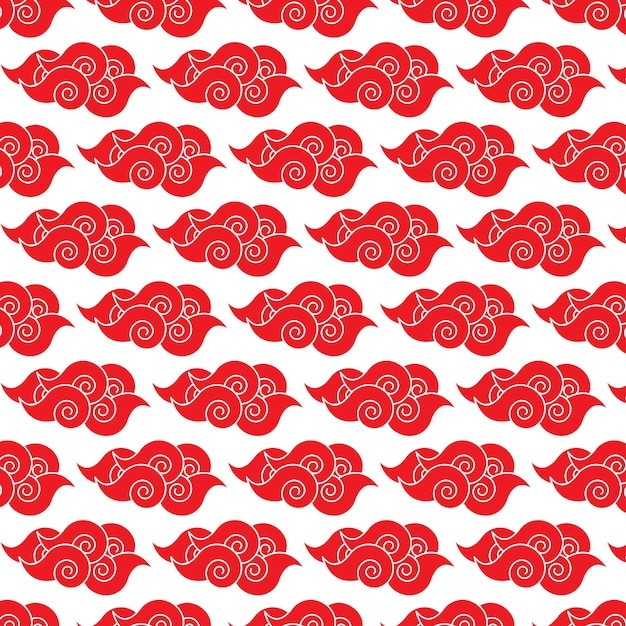 中式祥云花纹图案