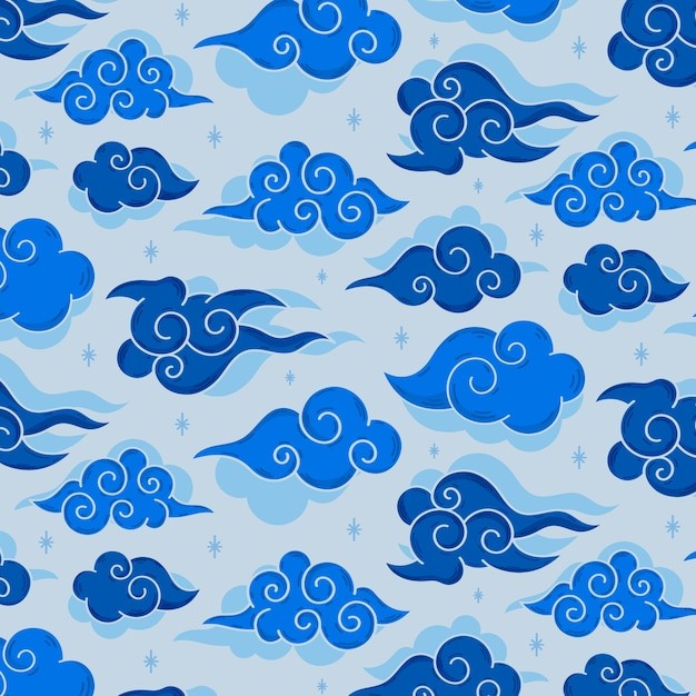 中式祥云花纹图案