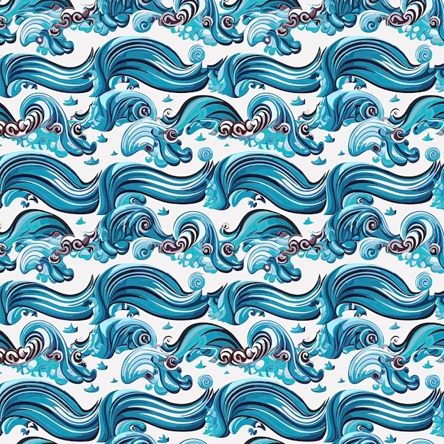 无缝海浪波浪花纹