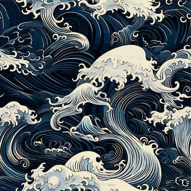 海浪波浪花纹