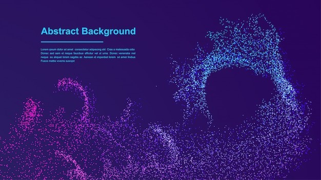 渐变粒子波纹效果炫酷科技背景