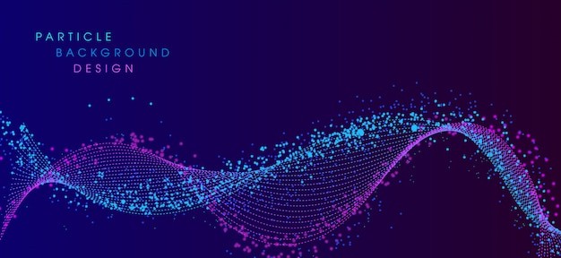 渐变粒子波纹效果炫酷科技背景