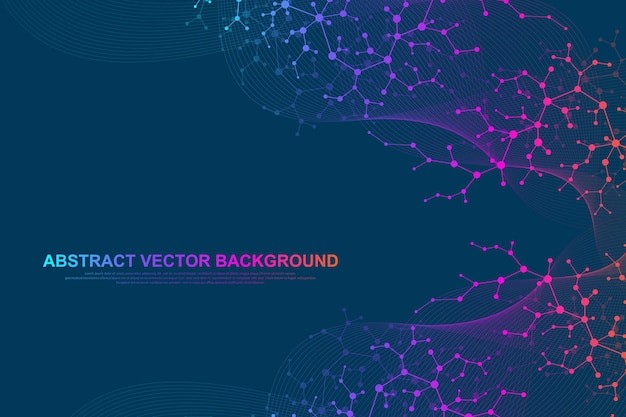 渐变粒子波纹效果炫酷科技背景