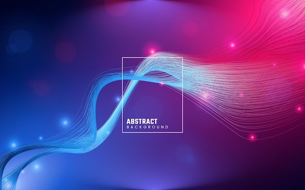 渐变粒子波纹效果炫酷科技背景