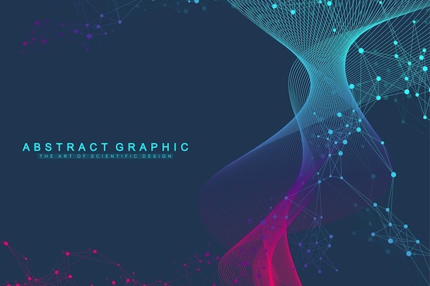 渐变粒子波纹效果炫酷科技背景