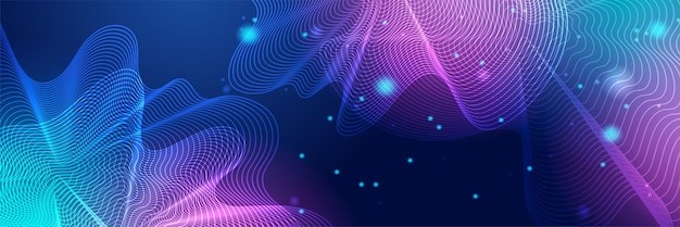 渐变粒子波纹效果炫酷科技背景