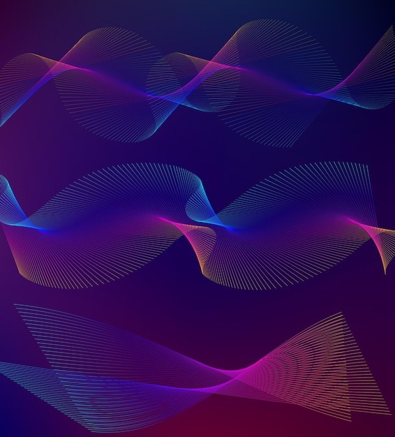 渐变粒子波纹效果炫酷科技背景