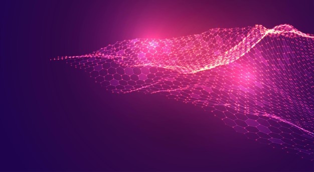 渐变粒子波纹效果炫酷科技背景