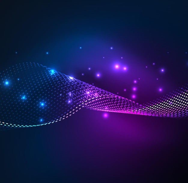 渐变粒子波纹效果炫酷科技背景