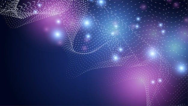 渐变粒子波纹效果炫酷科技背景
