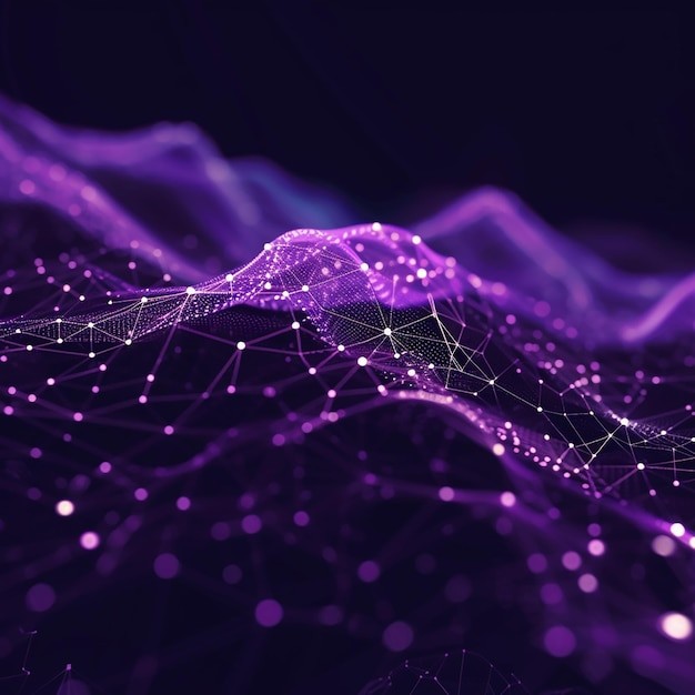 渐变粒子波纹效果炫酷科技背景