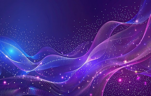 渐变粒子波纹效果炫酷科技背景