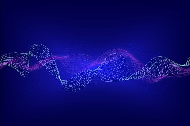 渐变粒子波纹效果炫酷科技背景