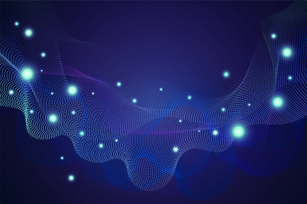 渐变粒子波纹效果炫酷科技背景