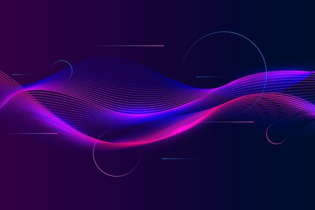 渐变粒子波纹效果炫酷科技背景