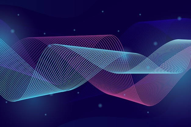 渐变粒子波纹效果炫酷科技背景