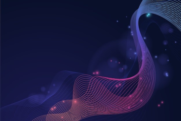 渐变粒子波纹效果炫酷科技背景