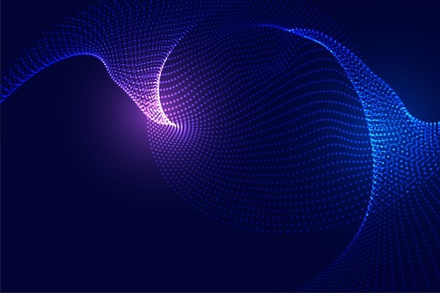 渐变粒子波纹效果炫酷科技背景