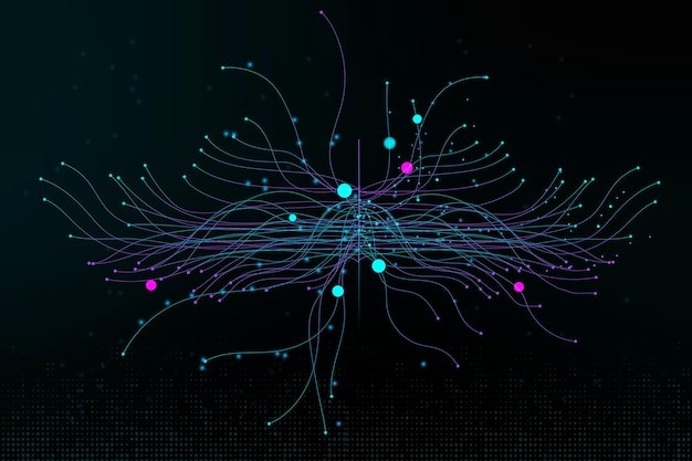 渐变粒子波纹效果炫酷科技背景