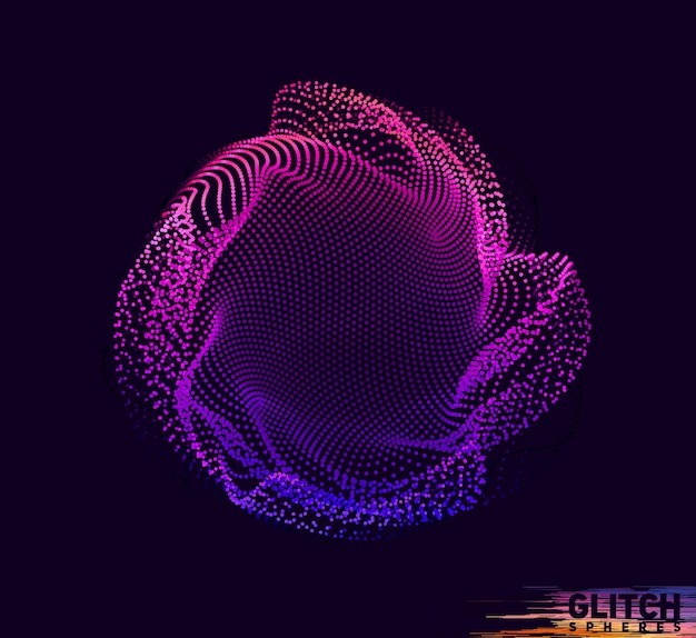 渐变粒子波纹效果炫酷科技背景