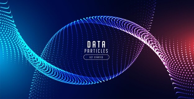 渐变粒子波纹效果炫酷科技背景