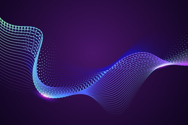 渐变粒子波纹效果炫酷科技背景