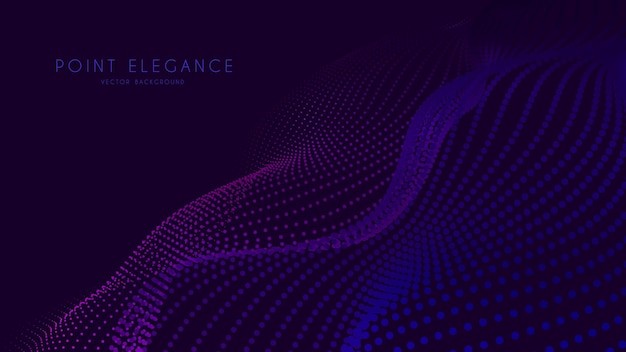 渐变粒子波纹效果炫酷科技背景