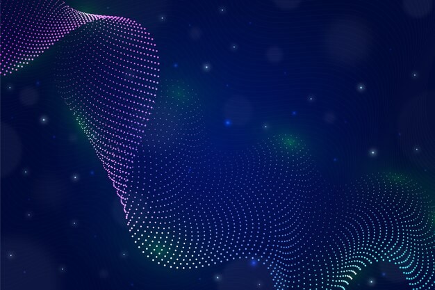 渐变粒子波纹效果炫酷科技背景