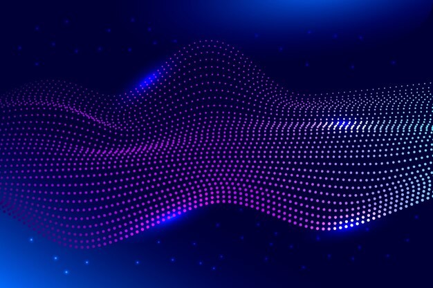 渐变粒子波纹效果炫酷科技背景