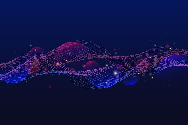 渐变粒子波纹效果炫酷科技背景