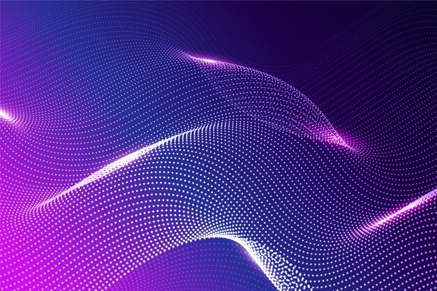 渐变粒子波纹效果炫酷科技背景