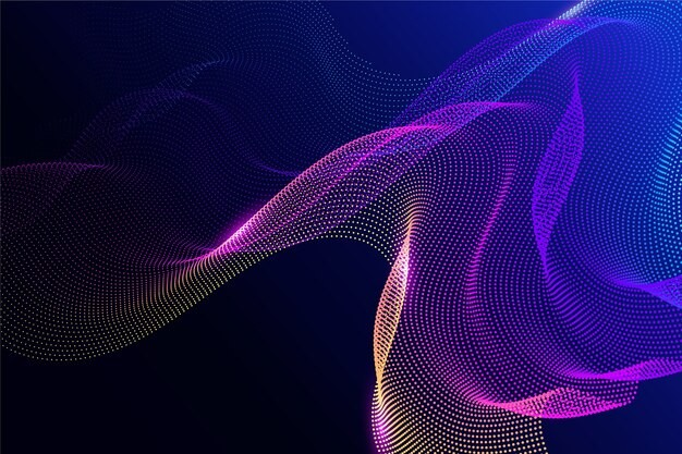 渐变粒子波纹效果炫酷科技背景