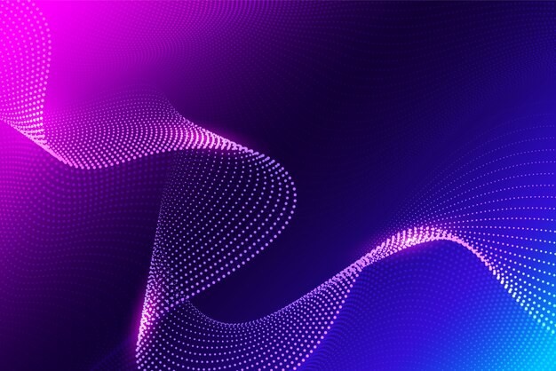 渐变粒子波纹效果炫酷科技背景