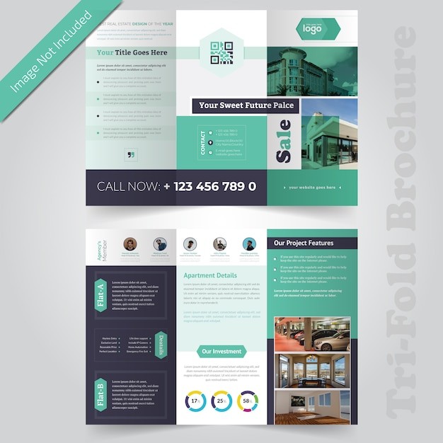 房地产三折页模板