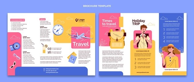 旅游户外三折页模板