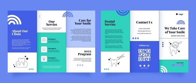 医疗中心三折页模板