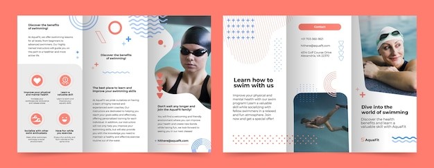 有用课程三折页模板